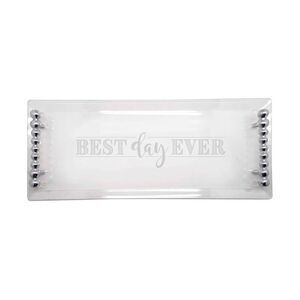 NWB- BEST DAY EVER Pearled Acrylic Tray by Mariposa NWT box included